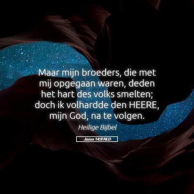 Picture 05 - Jozua 14:8 NLD - Maar mijn broeders, die met mij opgegaan waren, - Bible Verse Picture