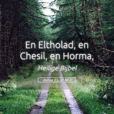 Picture 05 - Jozua 15:30 NLD - En Eltholad, en Chesil, en - Bible Verse Picture