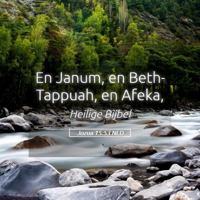 Picture 05 - Jozua 15:53 NLD - En Janum, en Beth-Tappuah, en - Bible Verse Picture