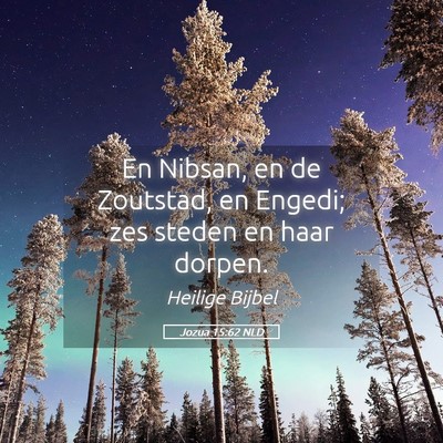 Picture 05 - Jozua 15:62 NLD - En Nibsan, en de Zoutstad, en Engedi; zes steden - Bible Verse Picture