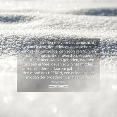 Picture 05 - Jozua 17:4 NLD - Dezen dan traden toe voor het aangezicht van - Bible Verse Picture
