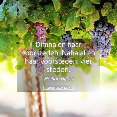 Picture 05 - Jozua 21:35 NLD - Dimna en haar voorsteden, Nahalal en haar - Bible Verse Picture