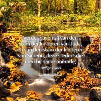 Picture 05 - Jozua 21:9 NLD - Verder gaven zij van den stam der kinderen van - Bible Verse Picture