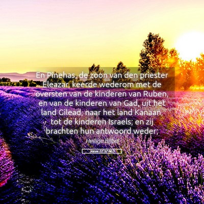 Picture 05 - Jozua 22:32 NLD - En Pinehas, de zoon van den priester Eleazar, - Bible Verse Picture