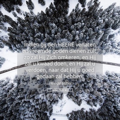 Picture 05 - Jozua 24:20 NLD - Indien gij den HEERE verlaten en vreemde goden - Bible Verse Picture