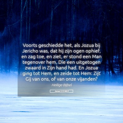 Picture 05 - Jozua 5:13 NLD - Voorts geschiedde het, als Jozua bij Jericho was, - Bible Verse Picture