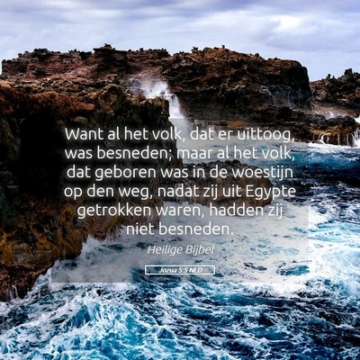 Picture 05 - Jozua 5:5 NLD - Want al het volk, dat er uittoog, was besneden; - Bible Verse Picture