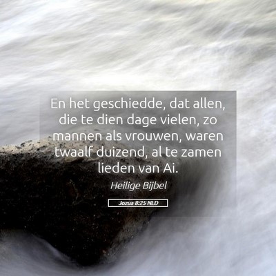 Picture 05 - Jozua 8:25 NLD - En het geschiedde, dat allen, die te dien dage - Bible Verse Picture