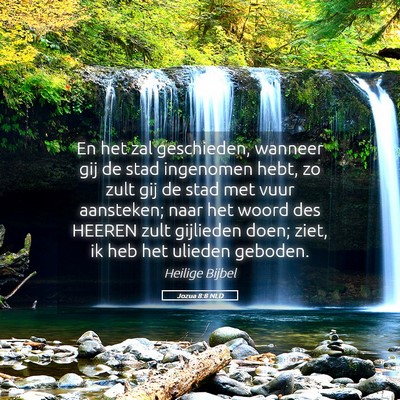 Picture 05 - Jozua 8:8 NLD - En het zal geschieden, wanneer gij de stad - Bible Verse Picture