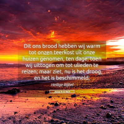 Picture 05 - Jozua 9:12 NLD - Dit ons brood hebben wij warm tot onzen teerkost - Bible Verse Picture