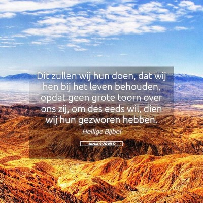 Picture 05 - Jozua 9:20 NLD - Dit zullen wij hun doen, dat wij hen bij het - Bible Verse Picture