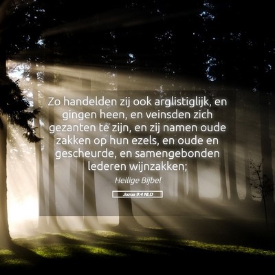 Picture 05 - Jozua 9:4 NLD - Zo handelden zij ook arglistiglijk, en gingen - Bible Verse Picture