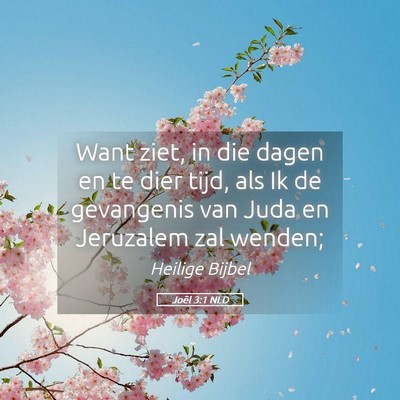 Picture 05 - Joël 3:1 NLD - Want ziet, in die dagen en te dier tijd, als Ik - Bible Verse Picture