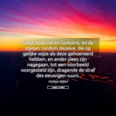 Picture 05 - Judas 1:7 NLD - Gelijk Sodoma en Gomorra, en de steden rondom - Bible Verse Picture