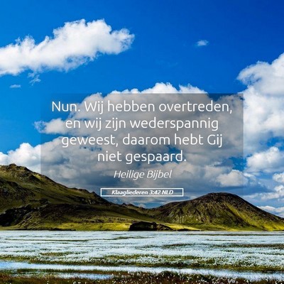 Picture 05 - Klaagliederen 3:42 NLD - Nun. Wij hebben overtreden, en wij zijn - Bible Verse Picture