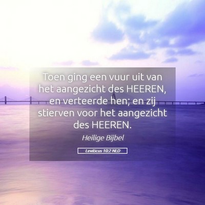 Picture 05 - Leviticus 10:2 NLD - Toen ging een vuur uit van het aangezicht des - Bible Verse Picture
