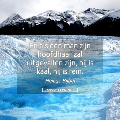 Picture 05 - Leviticus 13:40 NLD - En als een man zijn hoofdhaar zal uitgevallen - Bible Verse Picture