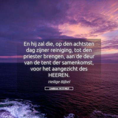 Picture 05 - Leviticus 14:23 NLD - En hij zal die, op den achtsten dag zijner - Bible Verse Picture