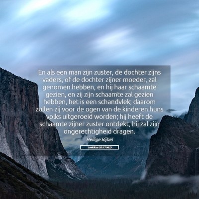 Picture 05 - Leviticus 20:17 NLD - En als een man zijn zuster, de dochter zijns - Bible Verse Picture