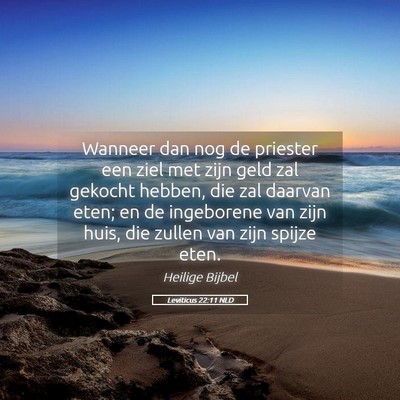 Picture 05 - Leviticus 22:11 NLD - Wanneer dan nog de priester een ziel met zijn - Bible Verse Picture