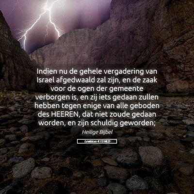 Picture 05 - Leviticus 4:13 NLD - Indien nu de gehele vergadering van Israel - Bible Verse Picture