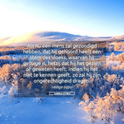 Picture 05 - Leviticus 5:1 NLD - Als nu een mens zal gezondigd hebben, dat hij - Bible Verse Picture
