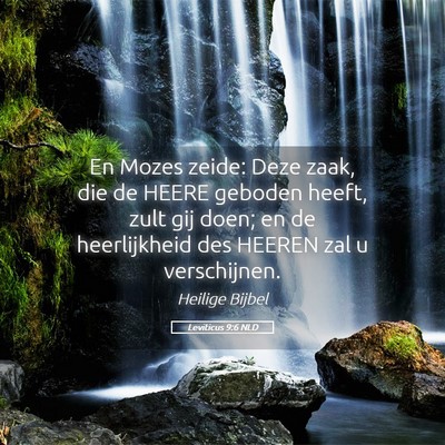Picture 05 - Leviticus 9:6 NLD - En Mozes zeide: Deze zaak, die de HEERE geboden - Bible Verse Picture