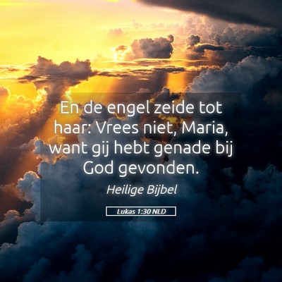 Picture 05 - Lukas 1:30 NLD - En de engel zeide tot haar: Vrees niet, Maria, - Bible Verse Picture