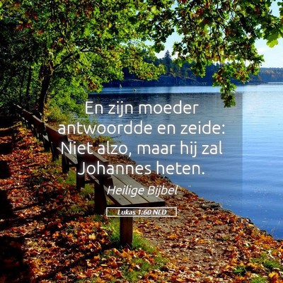 Picture 05 - Lukas 1:60 NLD - En zijn moeder antwoordde en zeide: Niet alzo, - Bible Verse Picture