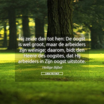 Picture 05 - Lukas 10:2 NLD - Hij zeide dan tot hen: De oogst is wel groot, - Bible Verse Picture