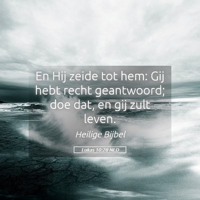 Picture 05 - Lukas 10:28 NLD - En Hij zeide tot hem: Gij hebt recht geantwoord; - Bible Verse Picture