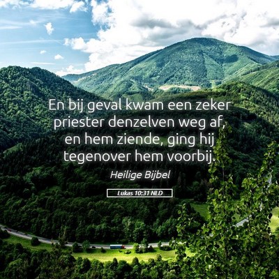 Picture 05 - Lukas 10:31 NLD - En bij geval kwam een zeker priester denzelven - Bible Verse Picture