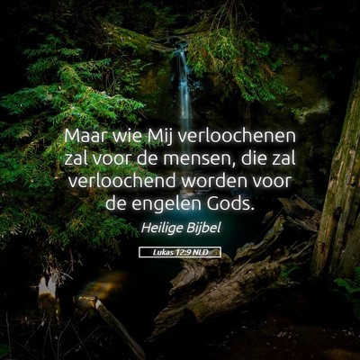 Picture 05 - Lukas 12:9 NLD - Maar wie Mij verloochenen zal voor de mensen, die - Bible Verse Picture