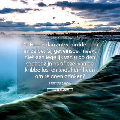 Picture 05 - Lukas 13:15 NLD - De Heere dan antwoordde hem en zeide: Gij - Bible Verse Picture