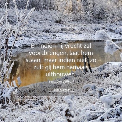 Picture 05 - Lukas 13:9 NLD - En indien hij vrucht zal voortbrengen, laat hem - Bible Verse Picture