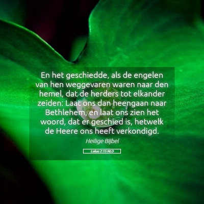 Picture 05 - Lukas 2:15 NLD - En het geschiedde, als de engelen van hen - Bible Verse Picture