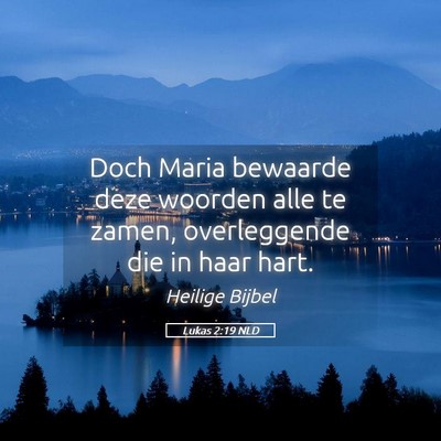 Picture 05 - Lukas 2:19 NLD - Doch Maria bewaarde deze woorden alle te zamen, - Bible Verse Picture