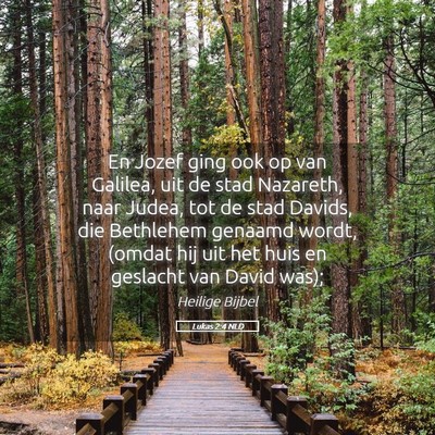 Picture 05 - Lukas 2:4 NLD - En Jozef ging ook op van Galilea, uit de stad - Bible Verse Picture