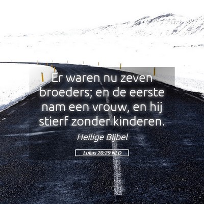 Picture 05 - Lukas 20:29 NLD - Er waren nu zeven broeders; en de eerste nam een - Bible Verse Picture