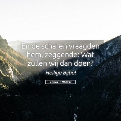 Picture 05 - Lukas 3:10 NLD - En de scharen vraagden hem, zeggende: Wat zullen - Bible Verse Picture