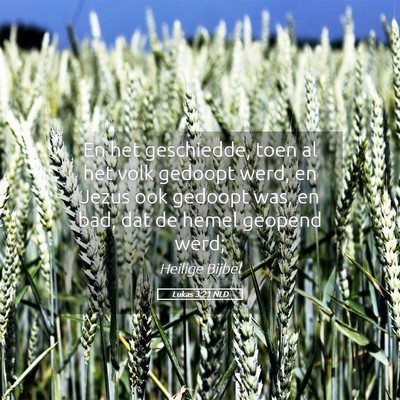 Picture 05 - Lukas 3:21 NLD - En het geschiedde, toen al het volk gedoopt werd, - Bible Verse Picture