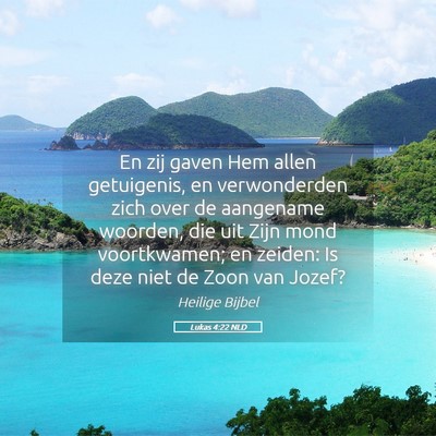 Picture 05 - Lukas 4:22 NLD - En zij gaven Hem allen getuigenis, en - Bible Verse Picture