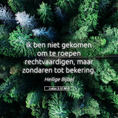Picture 05 - Lukas 5:32 NLD - Ik ben niet gekomen om te roepen rechtvaardigen, - Bible Verse Picture