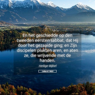 Picture 05 - Lukas 6:1 NLD - En het geschiedde op den tweeden eersten sabbat, - Bible Verse Picture