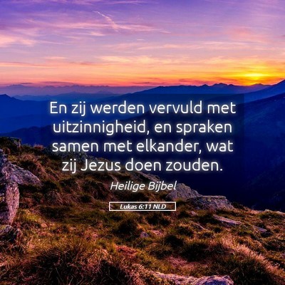 Picture 05 - Lukas 6:11 NLD - En zij werden vervuld met uitzinnigheid, en - Bible Verse Picture