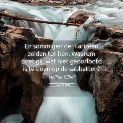 Picture 05 - Lukas 6:2 NLD - En sommigen der Farizeen zeiden tot hen: Waarom - Bible Verse Picture