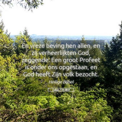 Picture 05 - Lukas 7:16 NLD - En vreze beving hen allen, en zij verheerlijkten - Bible Verse Picture