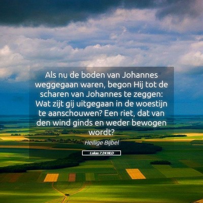 Picture 05 - Lukas 7:24 NLD - Als nu de boden van Johannes weggegaan waren, - Bible Verse Picture