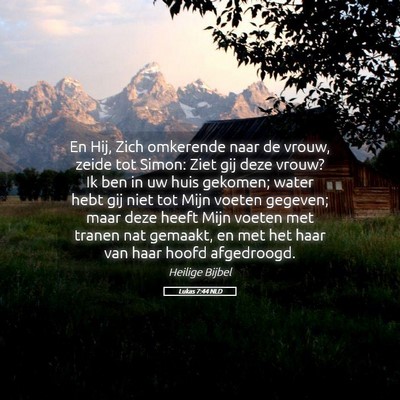 Picture 05 - Lukas 7:44 NLD - En Hij, Zich omkerende naar de vrouw, zeide tot - Bible Verse Picture