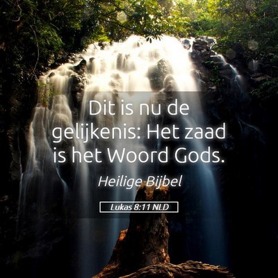 Picture 05 - Lukas 8:11 NLD - Dit is nu de gelijkenis: Het zaad is het Woord - Bible Verse Picture